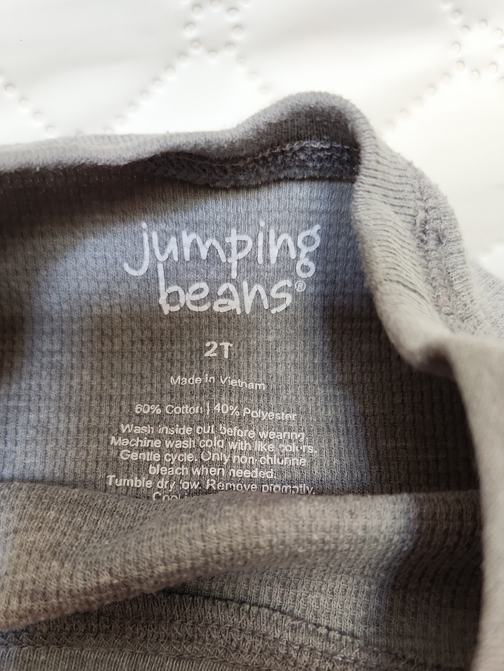 jumping beans Gray Long-Sleeve Top with Yellow Construction Vehicles - Picture 3 of 4